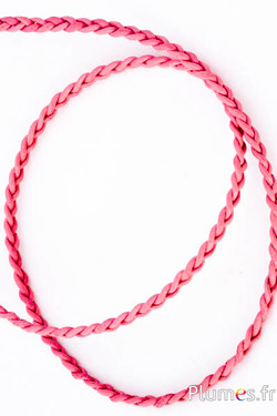 Leren veter - breedte 5 mm - oudroze